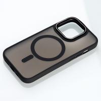 Силіконовий чохол MATTE з підтримкою MagSafe для телефону iPhone 15 Pro Max classic black