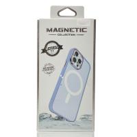 Силиконовый чехол MATTE с поддержкой MagSafe для iPhone 15 Pro Max dark purple