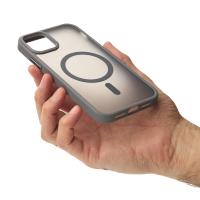 Силіконовий чохол MATTE з підтримкою MagSafe для телефону iPhone 15 titanium black