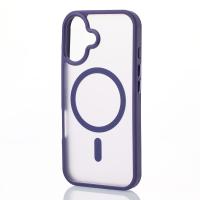 Силиконовый чехол MATTE с поддержкой MagSafe для iPhone 16 Plus dark purple