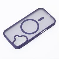 Силиконовый чехол MATTE с поддержкой MagSafe для iPhone 16 Plus dark purple