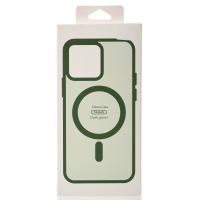 Силиконовый чехол MATTE с поддержкой MagSafe для iPhone 16 Plus sage green