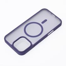 Силіконовий чохол MATTE з підтримкою MagSafe для телефону iPhone 16 Pro Max dark purple