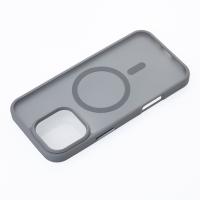 Силиконовый чехол MATTE с поддержкой MagSafe для iPhone 16 Pro Max titanium black