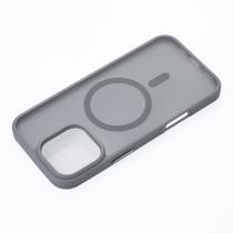 Силіконовий чохол MATTE з підтримкою MagSafe для телефону iPhone 16 Pro Max titanium black