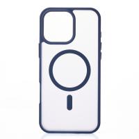 Силіконовий чохол MATTE з підтримкою MagSafe для телефону iPhone 16 Pro dark blue