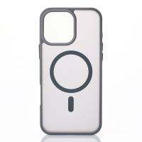 Силіконовий чохол MATTE з підтримкою MagSafe для телефону iPhone 16 Pro titanium black