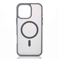 Силіконовий чохол MATTE з підтримкою MagSafe для телефону iPhone 16 Pro titanium black