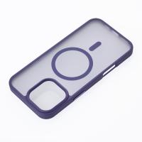 Силіконовий чохол MATTE з підтримкою MagSafe для телефону iPhone 16 Pro dark purple