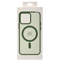 Силіконовий чохол MATTE з підтримкою MagSafe для телефону iPhone 16 Pro Max sage green