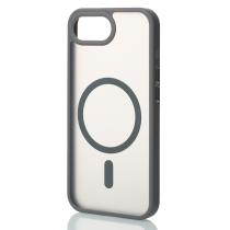 Силіконовий чохол MATTE з підтримкою MagSafe для телефону iPhone 16E / iPhone 17E titanium black