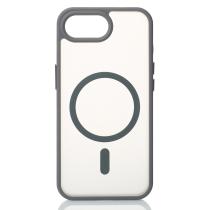 Силіконовий чохол MATTE з підтримкою MagSafe для телефону iPhone 16E / iPhone 17E titanium black