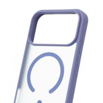 Силіконовий чохол MATTE з підтримкою MagSafe для телефону iPhone 17 Pro Max lavander gray