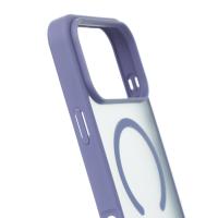 Силіконовий чохол MATTE з підтримкою MagSafe для телефону iPhone 17 Pro Max lavander gray