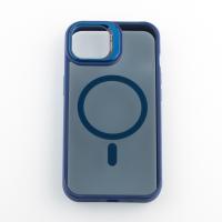 Силиконовый чехол MagSafe SHADOW для iPhone 15 синий
