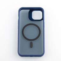 Силиконовый чехол MagSafe SHADOW для iPhone 15 синий