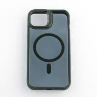 Силиконовый чехол MagSafe SHADOW для iPhone 15 зеленый