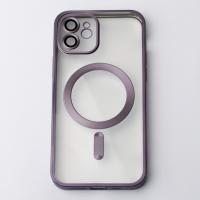 Силиконовый чехол MagSafe SHINING MATTE для iPhone 12 deep purple