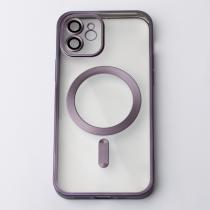 Силиконовый чехол SHINING MATTE с поддержкой MagSafe для iPhone 12 deep purple