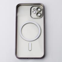 Силиконовый чехол SHINING MATTE с поддержкой MagSafe для iPhone 12 deep purple