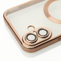 Силіконовий чохол MagSafe SHINING MATTE для телефону iPhone 16 desert titanium