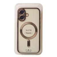 Силіконовий чохол MagSafe SHINING MATTE для телефону iPhone 16 desert titanium