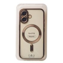 Силіконовий чохол MagSafe SHINING MATTE для телефону iPhone 16 desert titanium