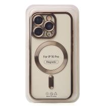 Силіконовий чохол MagSafe SHINING MATTE для телефону iPhone 16 Pro desert titanium