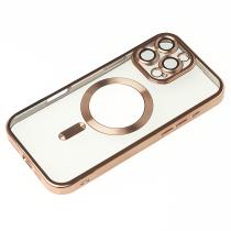 Силіконовий чохол MagSafe SHINING MATTE для телефону iPhone 16 Pro Max desert titanium