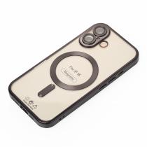 Силиконовый чехол MagSafe SHINING MATTE для iPhone 16 black