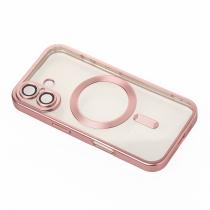 Силіконовий чохол MagSafe SHINING MATTE для телефону iPhone 16 pink