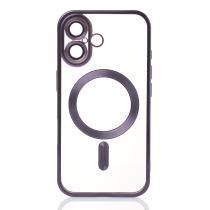 Силіконовий чохол MagSafe SHINING MATTE для телефону iPhone 16 deep purple