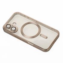 Силиконовый чехол MagSafe SHINING MATTE для iPhone 16 natural titanium