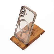 Силиконовый чехол MagSafe SHINING MATTE для iPhone 16 natural titanium