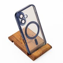 Силіконовий чохол MagSafe SHINING MATTE для телефону iPhone 16 blue titanium