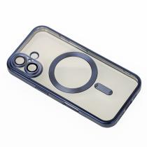 Силіконовий чохол MagSafe SHINING MATTE для телефону iPhone 16 blue titanium