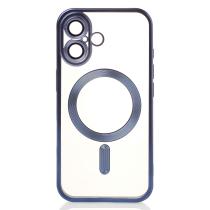 Силіконовий чохол MagSafe SHINING MATTE для телефону iPhone 16 blue titanium