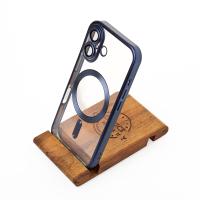 Силиконовый чехол MagSafe SHINING MATTE для iPhone 16 Plus blue titanium