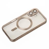 Силиконовый чехол MagSafe SHINING MATTE для iPhone 16 Plus natural titanium