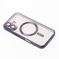 Силиконовый чехол MagSafe SHINING MATTE для iPhone 16 Plus deep purple