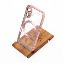 Силиконовый чехол MagSafe SHINING MATTE для iPhone 16 Plus pink