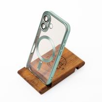 Силіконовий чохол MagSafe SHINING MATTE для телефону iPhone 16 Plus mint