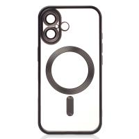 Силиконовый чехол MagSafe SHINING MATTE для iPhone 16 Plus black