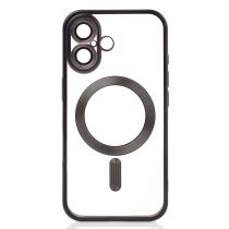 Силиконовый чехол MagSafe SHINING MATTE для iPhone 16 Plus black
