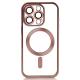Силіконовий чохол MagSafe SHINING MATTE для телефону iPhone 16 Pro pink