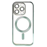 Силіконовий чохол MagSafe SHINING MATTE для телефону iPhone 16 Pro mint