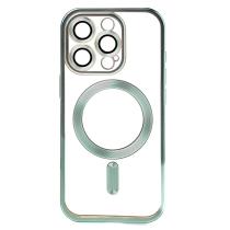 Силіконовий чохол MagSafe SHINING MATTE для телефону iPhone 16 Pro Max mint