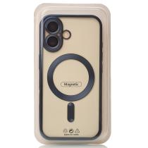 Силиконовый чехол MagSafe SHINING MATTE для iPhone 16 Plus blue titanium