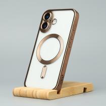 Силіконовий чохол MagSafe SHINING MATTE для телефону iPhone 16 desert titanium