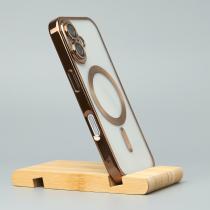 Силіконовий чохол MagSafe SHINING MATTE для телефону iPhone 16 desert titanium